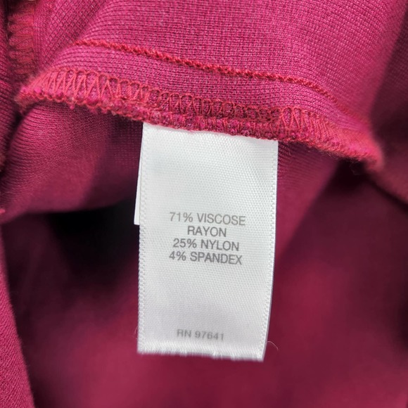 J.Jill Ponte Womens Tunic Top Small Petite Burgundy - Picture 5 of 6